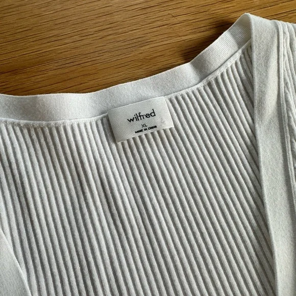 Wilfred Cream Ribbed Cardigan - Picture 3 of 5